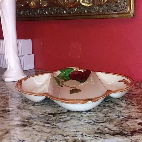 0916 AS IS Franciscan 11 7/8" 3 Part Relish Dish * - Picture 4 of 10